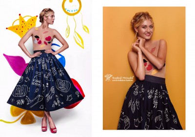 Šaty pro Českou MISS World 2016 z modrotisku