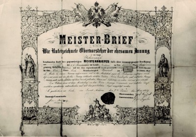 Maister-Brief 1859 (rodinný archiv)