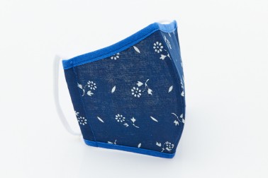 Rouška malá pro děti modrotisk