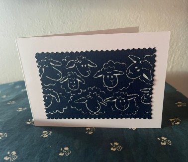 Gratulačenka Ovečky modrotisk